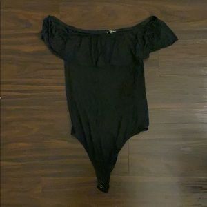 Off the shoulder thing bodysuit